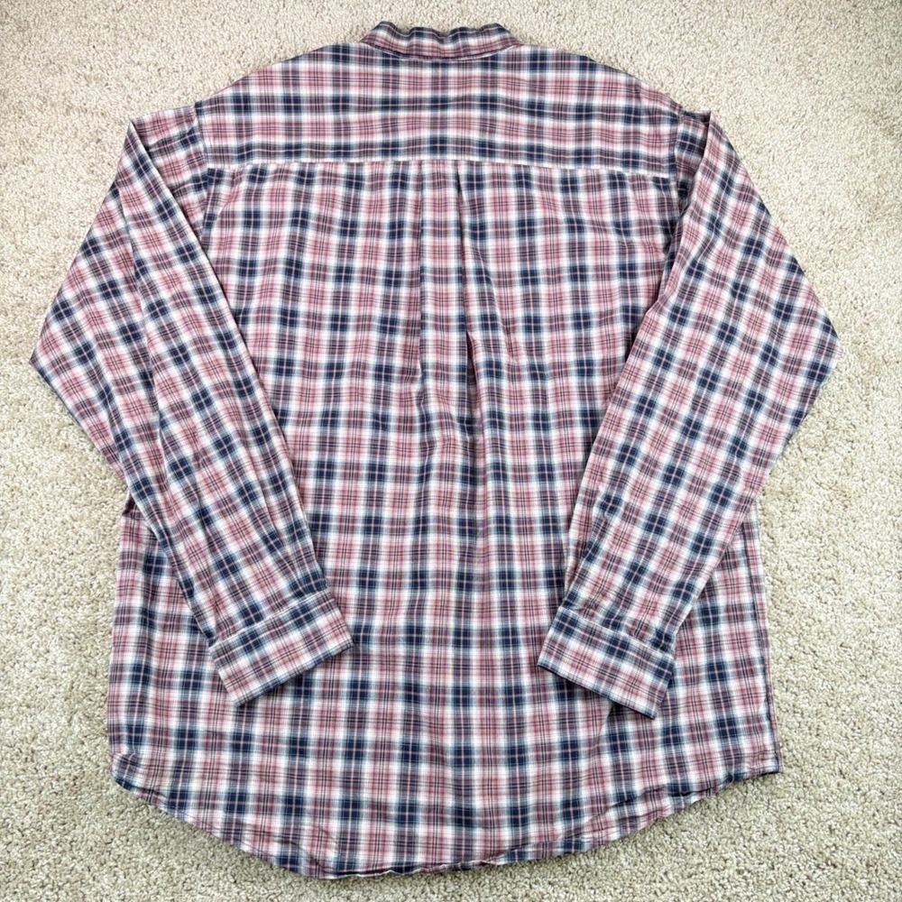 Cinch Button Down Shirt Mens M Western Plaid Cotton Red Blue Classic Fit - Picture 4 of 7